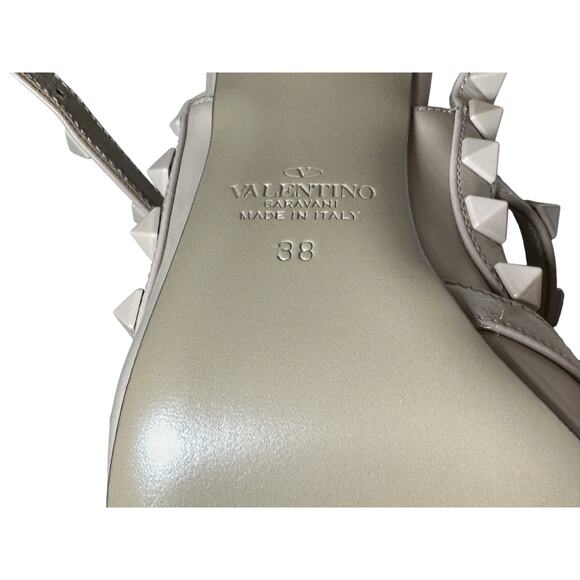 Valentino Garavani NIB Dusty Pink Leather Rockstud Caged Heels Pumps 38 NEW - Picture 7 of 8